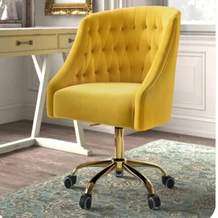 Velvet Tufted Swivel Chair